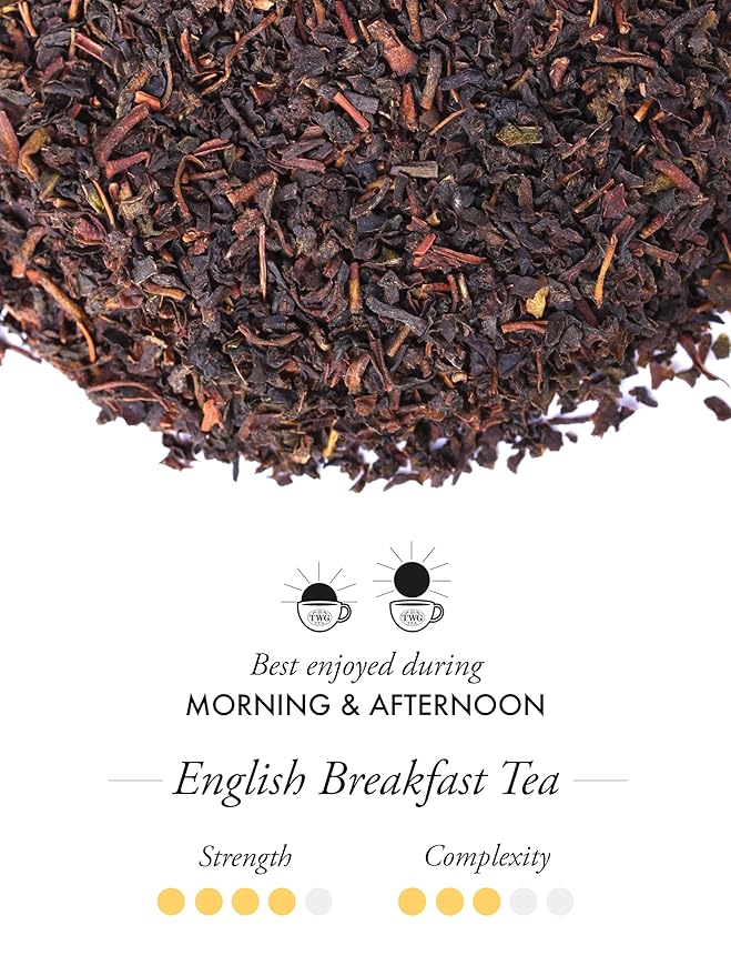 TWG Tea | English Breakfast Tea | Black Tea | Full-Bodied with Floral Undertones | Haute Couture Tin 110g | Gift Set