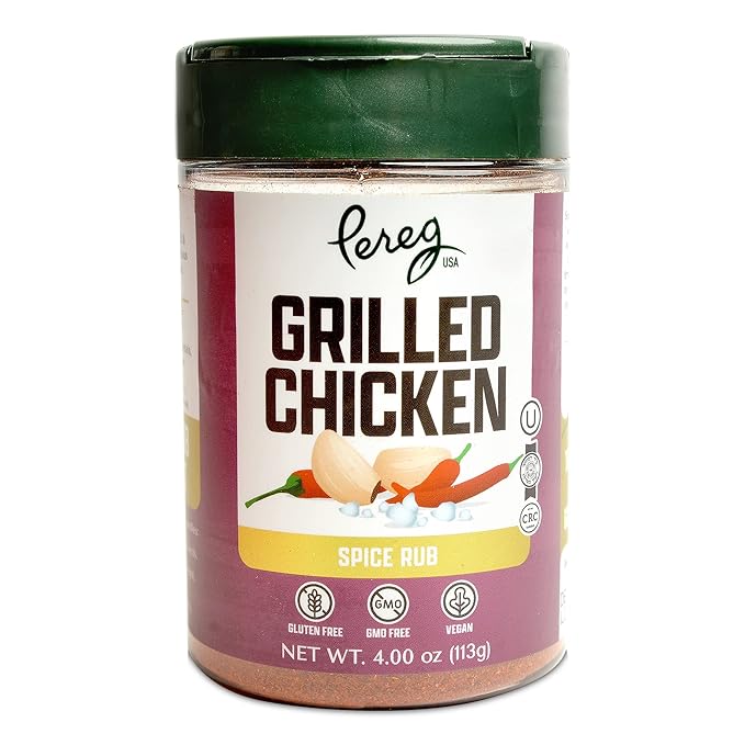 Pereg Chicken Seasoning Spice Rub (4 Oz x 6 Pack) - Perfect for Beef Poultry &amp Meat Dishes - Seasoning Spice Perfect For Dry Rub Seasoning - 100% Natural Ingredients - Non-GMO - Kosher Certified
