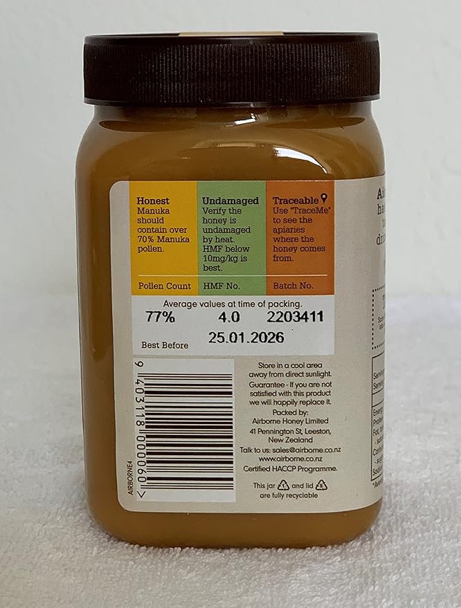 Airborne Manuka Honey 500g / 1.1lbs