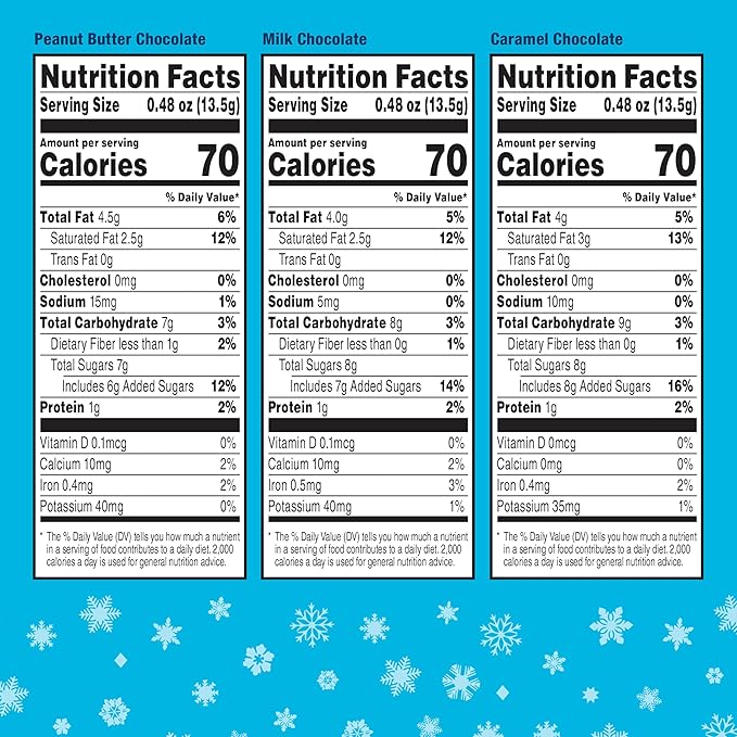 AWAKE - Caffeinated Chocolate Bites - 50mg Caffeine per bite - Winter Wake Up Variety Pack (3 Flavors) 50 Bites - Peanut Butter Milk &amp Caramel - Energy Bites - Coffee Alternative - 0.48oz each