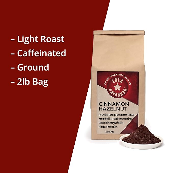 Lola Savannah Cinnamon Hazelnut Ground Caffeinated Coffee 2lb