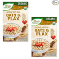 2-Pack Simply Nature Organic Oats &amp Flax Instant Oatmeal – Heart-Healthy Fiber-Rich Superfood Breakfast Packed with Omega-3s Plant Power &amp Gut-Loving Goodness! (11.29 oz / 320g Each)