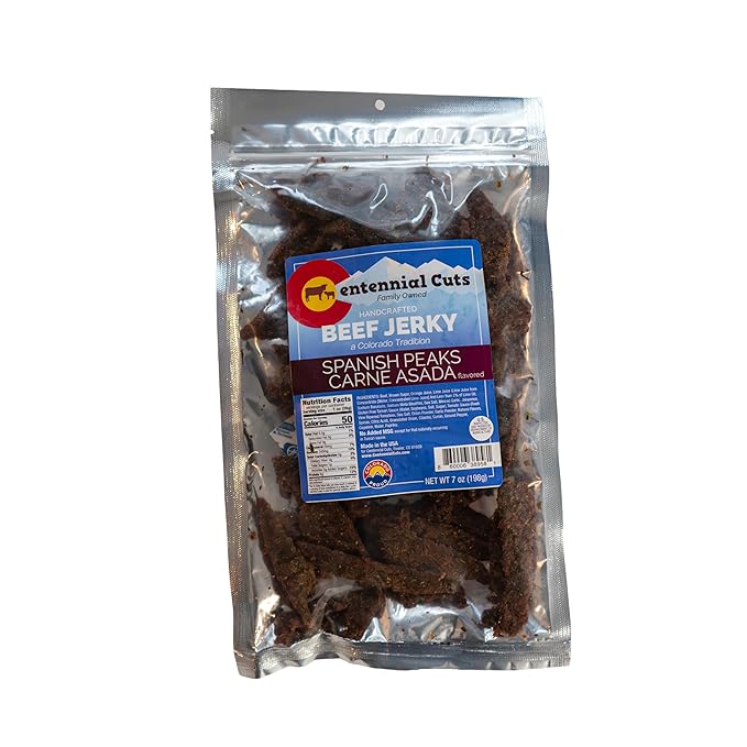 Centennial Cuts Beef Jerky – Spanish Peaks Carne Asada High Protein 7 oz Snack