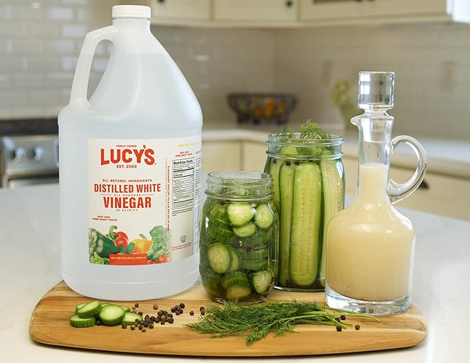 Lucy's Family Owned - Natural Distilled White Vinegar 1 Gallon 128oz. (Pack of 2)