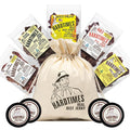 Hardtimes Beef Jerky - Variety Specialty Gift Bag - Great Gift for Father's Day Holiday &amp Birthday - 5 Pack of 2.25 oz Bags Original Black Pepper Hot Teriyaki &amp Sweet Heat - 4 Jerky Che