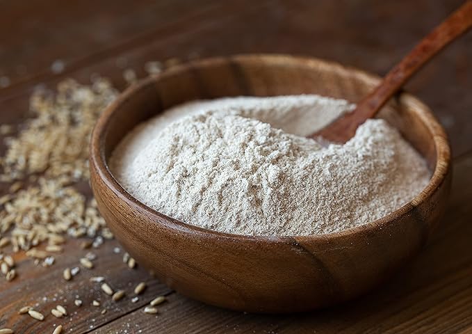 Food to Live Organic White Rye Flour 16 Pounds - Non-GMO Unbleached Light Medium Protein Vegan Kosher Finely Milled Berries Great for Baking Cookies Muffins Bread and Sourdough
