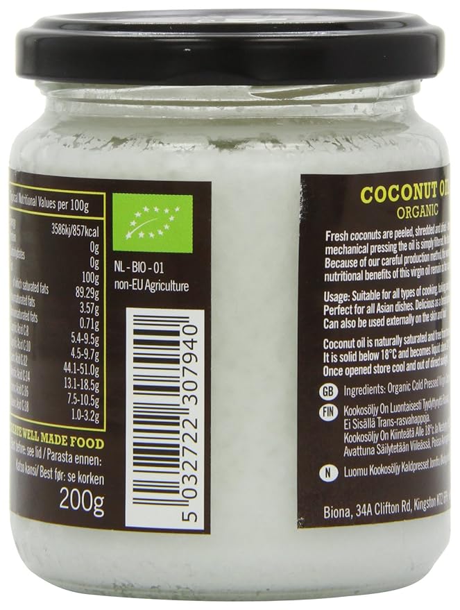 BIONA Organic Coconut Oil 200 GR