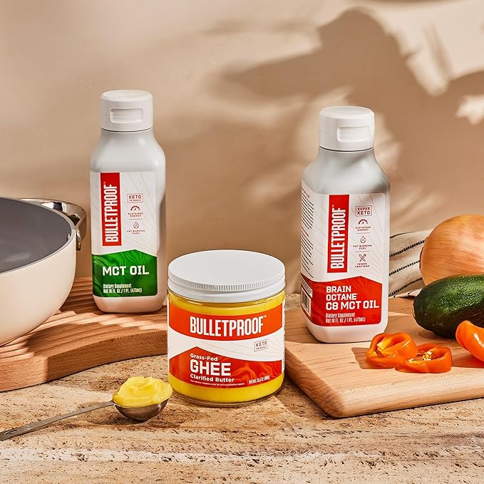 Grass Fed Ghee 13.5 Oz Bulletproof 100% Grass Fed Pasture Raised Clarified Butter Fat Keto Paleo Lactose Free Casein Free Non-GMO