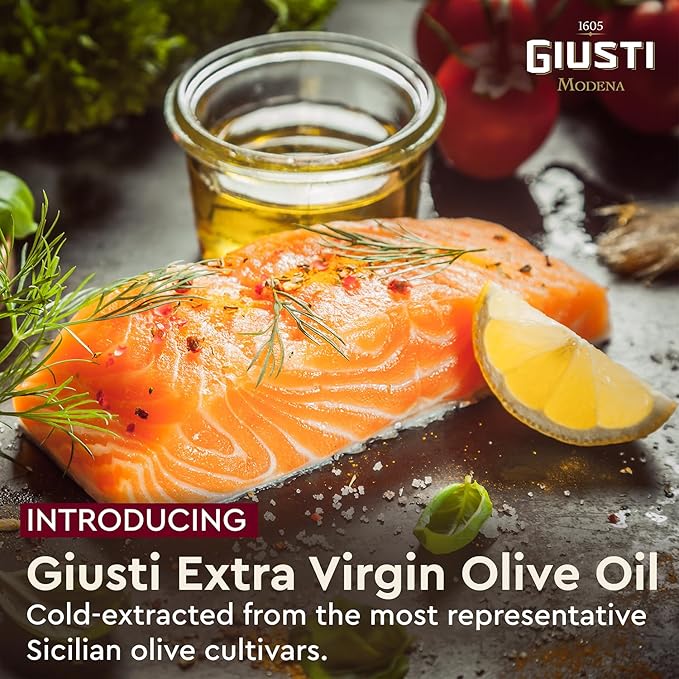Giusti Balsamic Vinegar of Modena and Extra Virgin Olive Oil Set– Gran Deposito Aceto Balsamico di Modena IGP Cold Pressed Oil and Vinegar Gift Set From Italy – 2 x 8.45 fl oz (2 x 250 ml)