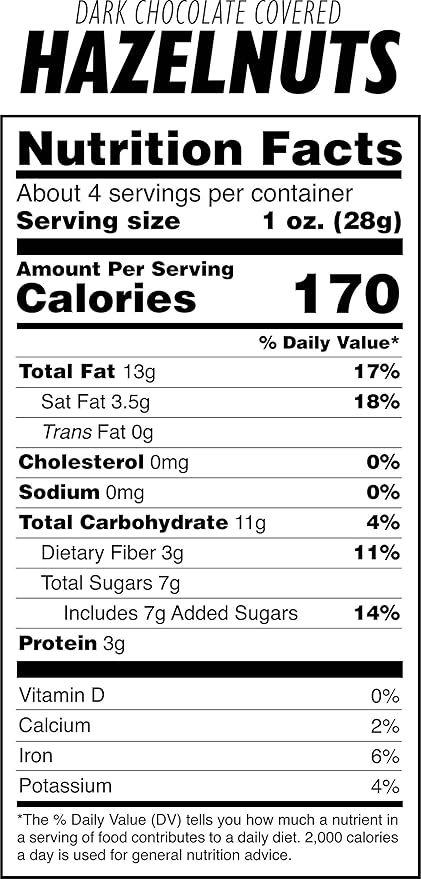 Taza Chocolate Organic Chocolate Covered Hazelnuts 55% Dark Chocolate 3.5 Oz (Pack of 12)