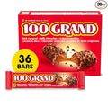 100 Grand Crispy Milk Chocolate with Caramel Full Size Individually Wrapped Candy Bars 1.5 oz each Bulk 36 Count Box