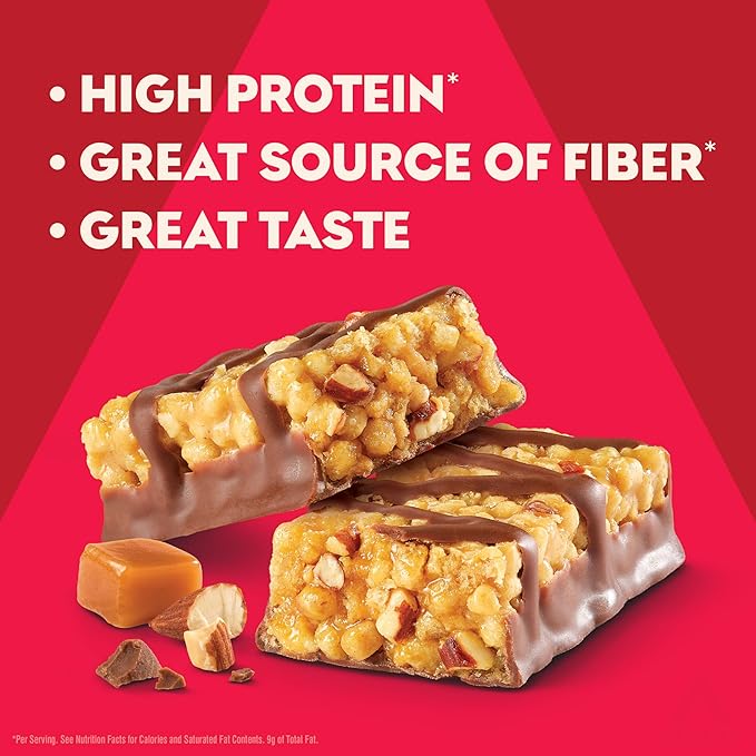 Atkins Chocolate Almond Caramel High Protein Bars Keto Snacks 15g Protein 3g Net Carbs 1g Sugar Gluten Free Protein Bars High Fiber Snacks Low Sugar 4 Count (Pack of 6)