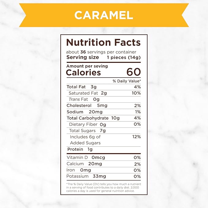 Russell Stover Milk Chocolate Caramels - 0.5 oz (Pack of 36)