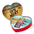 Man Crates Gift for Men – Meat Heart with 14 Beef &amp Pork Sticks – Heart-Shaped Meat Snack Box for Him Boyfriend Husband