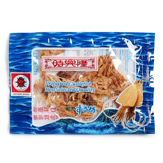 Sze Hing Loong Ladybird Seasoned Cuttlefish (Pack of 5 of 13g each)[Hong Kong Imported]