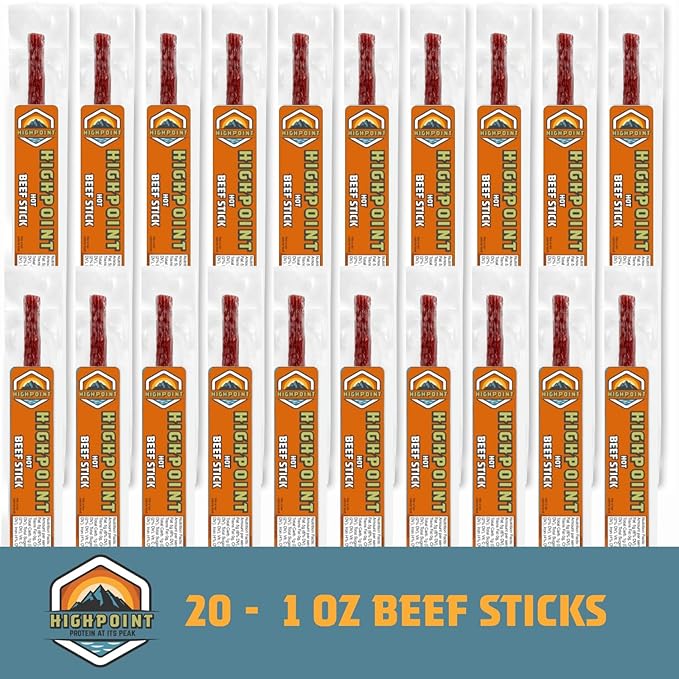 Highpoint Protein Sizzling HOT Beef Stick 20 CT (Pack of 1)