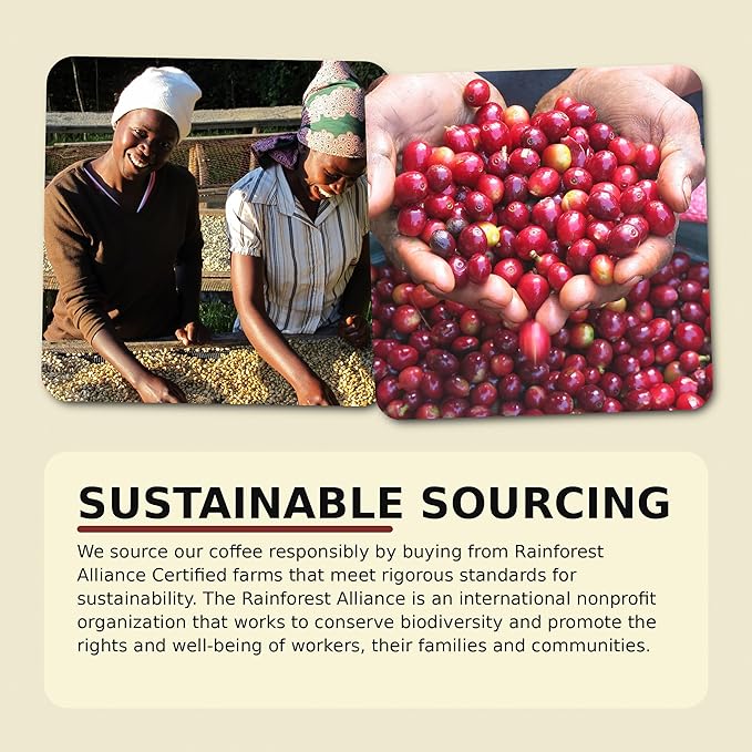 Verena Street 5 Pound Whole Bean Coffee Medium Roast Julien's Breakfast Blend Rainforest Alliance Certified Arabica Coffee