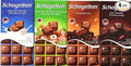 Schogetten German Chocolate Variety Pack Milk Chocolate Caramel Dark and Alpine Milk with Hazelnuts. Freshly imported from Europe (Bundle of 4)