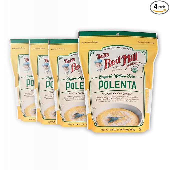 Bob's Red Mill Organic Corn Grits / Polenta 24oz (Pack of 4) - Vegan Kosher