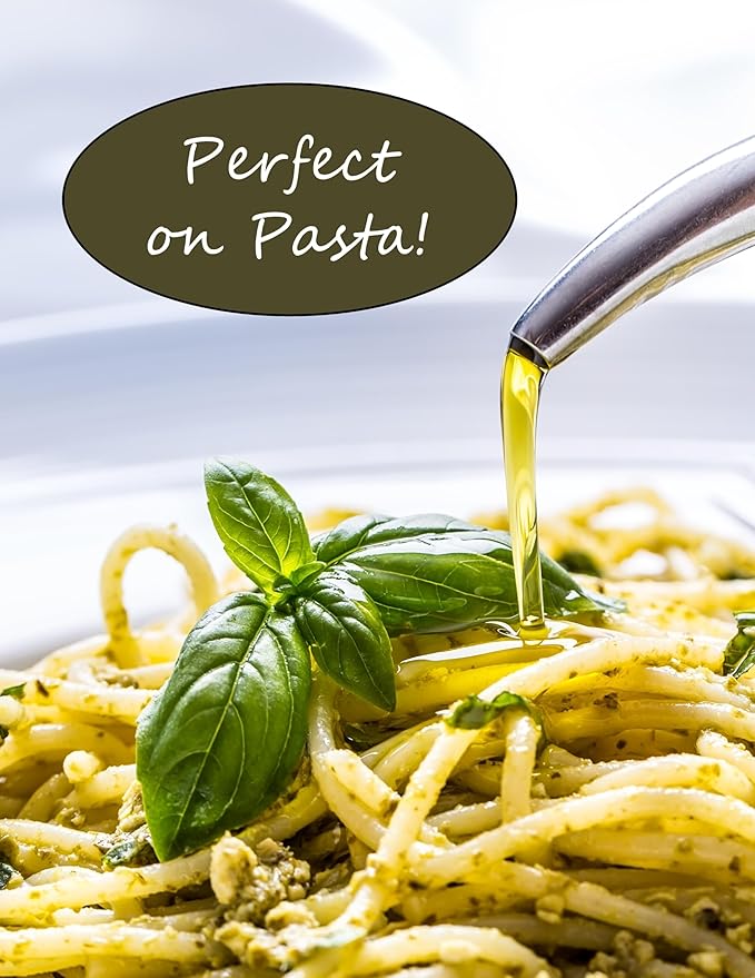 Viva Oliva Basil Infused Olive Oil - 375ml (12.7 oz) - Premium Quality - Made with 100% Natural Ingredients - Gourmet Olive Oil - Great for Marinades Dressings &amp Dipping