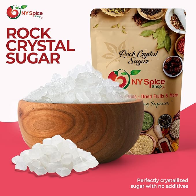 NY SPICE SHOP Rock Sugar – 5 Pound Bag Rock Candy Crystals – Sugar Rocks Whole Crystals – Rock Candy – Rock Sugar for Tea Cakes