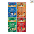 Twinings Holiday Variety Pack Tea Bags Christmas Tea Winter Spice Gingerbread Joy Peppermint Cheer 20 Count (Pack of 4) Enjoy Hot or Iced 80 Teabags