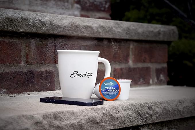 Brooklyn Beans Coffee Pods Vanilla Skyline Decaf - Compatible with Keurig K Cup Brewers Including 2.0 Machines 40 Count Smooth and Creamy Vanilla Flavor