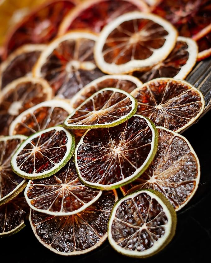 Garnishes &amp Dreams Citric Mix (9.5oz) – Dehydrated Lime Grapefruit Blood Orange &amp Orange Slices for Cocktails Mixology &amp Desserts Natural Citrus Garnish No Sugar Added Vegan Fruit Wh