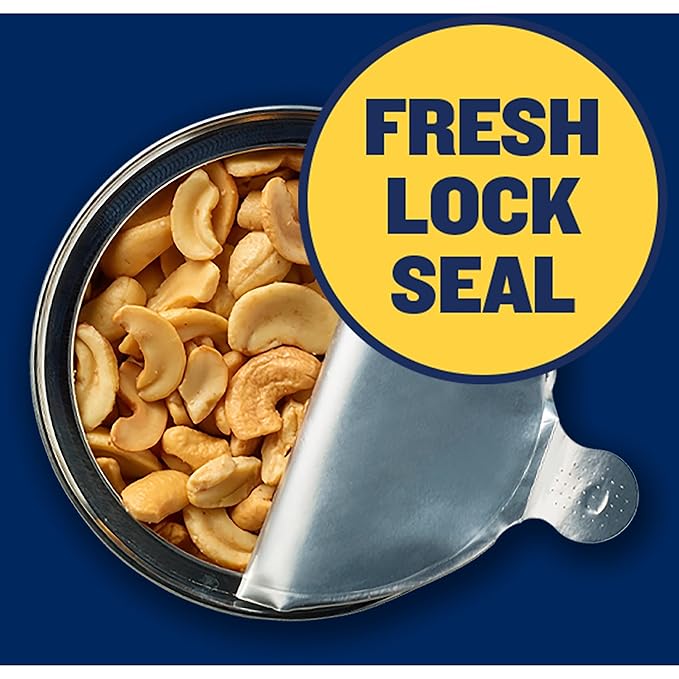 PLANTERS Lightly Salted Cashew Halves &amp Pieces 14 oz Canister (Pack of 3) Cashews Roasted in Peanut Oil with Sea Salt Snacks for Adults Resealable Lid for Long-Lasting Freshness Kosher