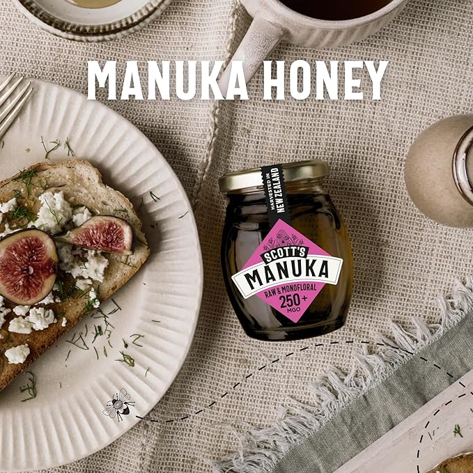 Scott’s Honey Manuka Honey MG250+ – Raw Natural Certified New Zealand Manuka Honey Lab Tested – 8 oz
