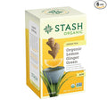 Stash Tea Organic Lemon Ginger Green Tea Caffeinated Non-GMO Project Verified Serve Hot or Iced 96 Tea Bags 16 count (6 pack)
