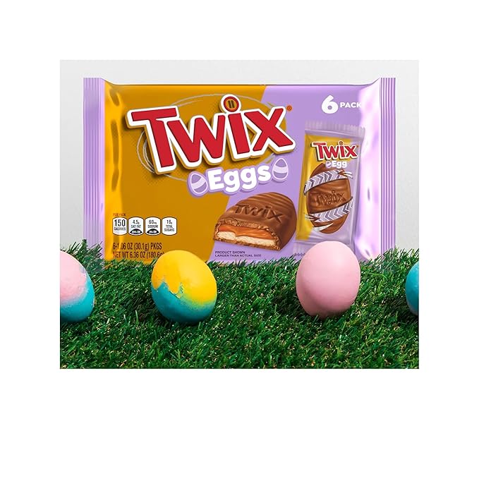 Twix Eggs - Pack of 2-6 Eggs in Each Pack - Delicious Classic Taste - Perfect for Easter Baskets - Individually Wrapped