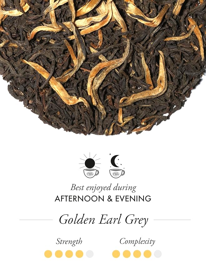 TWG Tea | Golden Earl Grey | Black Tea | Bergamot | Haute Couture Tin 100g | Gift Set