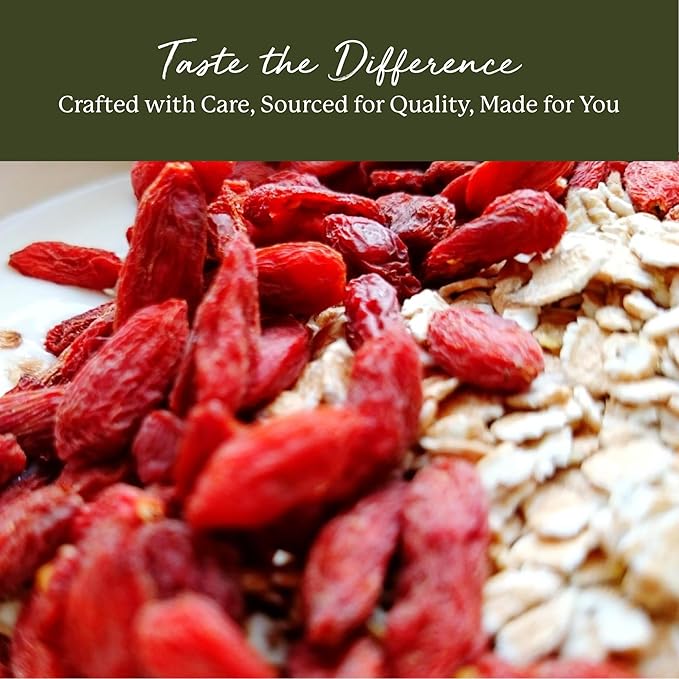 Starwest Botanicals Dried Goji Berries Organic - Whole Goji Berries Dry Organic for Oatmeal Trail Mix Salad Baking Yogurt &amp More Natural Sweet Flavor Non GMO - Bulk 1 lb Bag