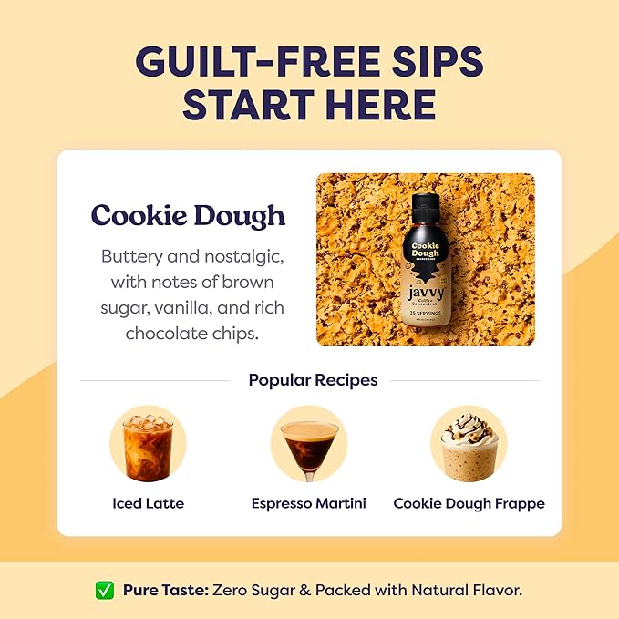 Coffee Concentrate - Limited Release Flavors - Cold Brew Coffee Perfect for Hot or Iced Instant Coffees Hot Drinks Cold Brew Concentrate 35 Servings - Cookie Dough