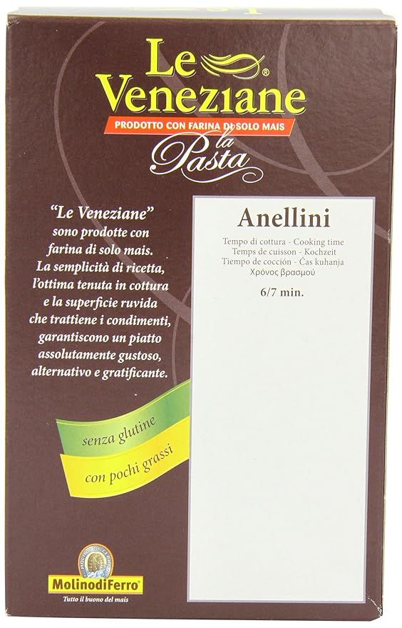 Le Veneziane - Italian Anellini Pastina [Gluten-Free] (4)- 8.8 oz. Pkgs