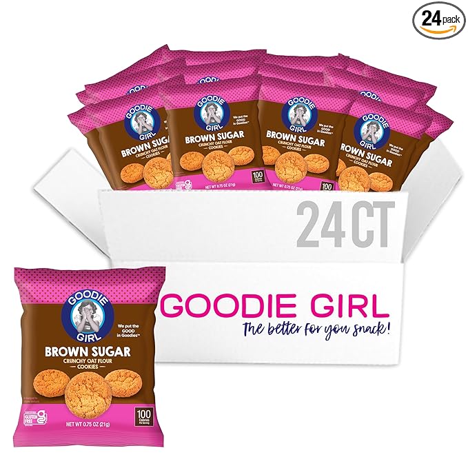 Goodie Girl Mini Brown Sugar Cookie Snack Packs | Gluten Free Peanut Free | 100 Calories (24 Pack)