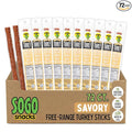 Savory Turkey Sogo Snacks No Sugar Low Carb Free-Range from a 3rd Generation Independent Family Farm. Gluten Free Hiking Snacks. Keto Whole Paleo Friendly (Savory Turkey 72 Count)