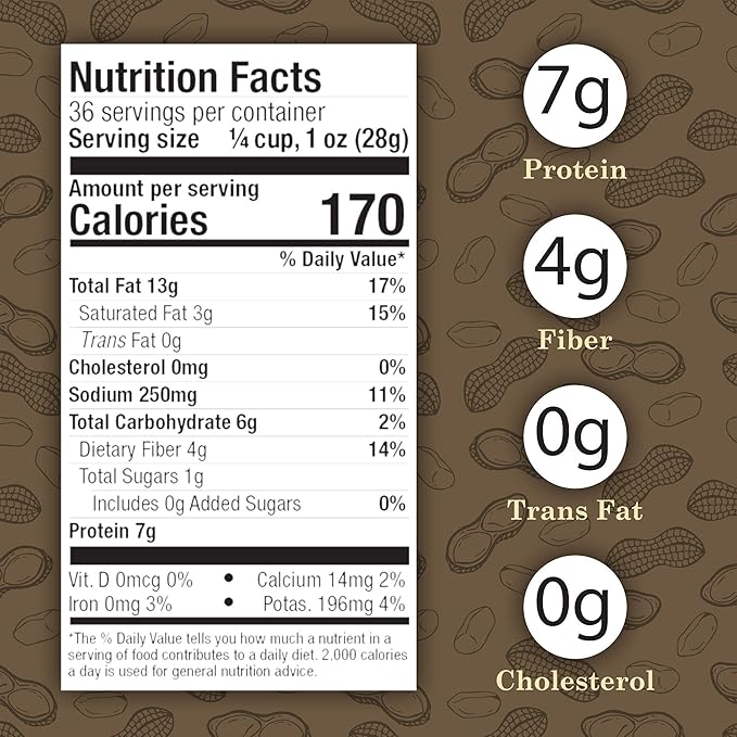 Virginia Diner Old Bay Natural Virginia Salted Roasted Peanuts Premium Heart Healthy Snack in Vacuum Sealed Tin 36 oz (Pack of 1)