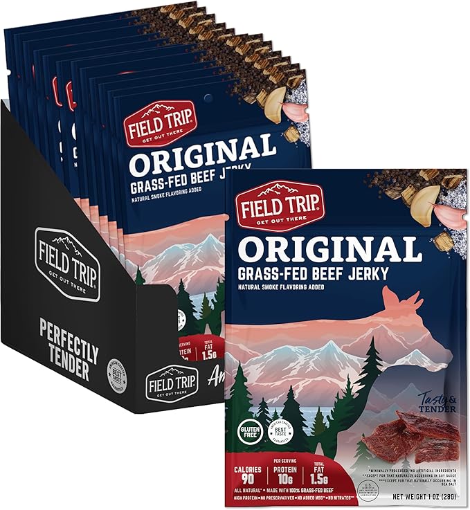 Field Trip Beef Jerky Original 1 Oz Bag 12 Bags/carton