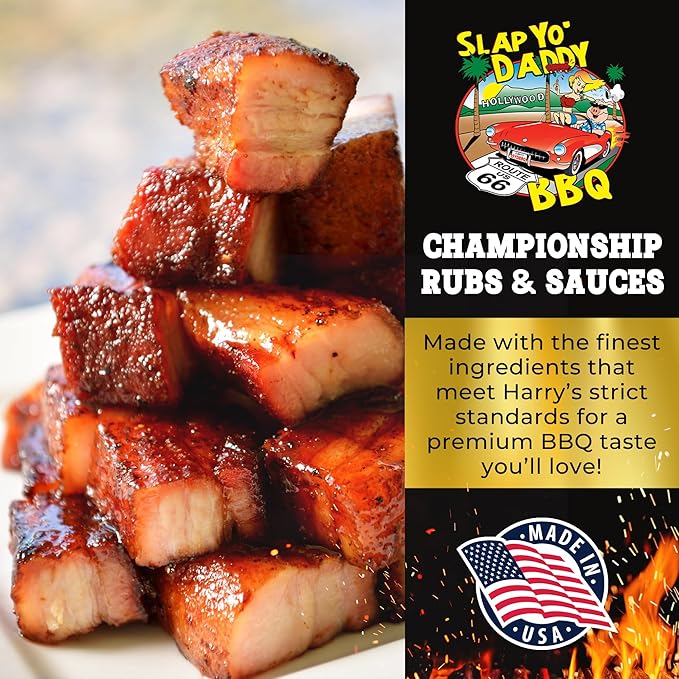 Slap Yo Daddy BBQ Rub Love Meat Tender – Championship AP Seasoning for Smoking &amp Grilling From Pitmaster Harry Soo - All Purpose BBQ Rub - No MSG Gluten-Free - 12 oz