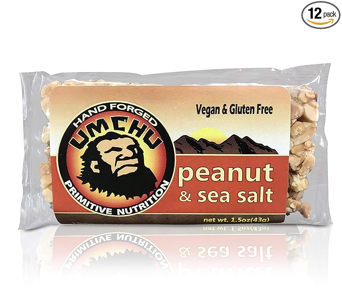 Umchu Bar Peanut &amp Sea Salt (Box of 12) Vegan-Gluten Free-3 Ingredients