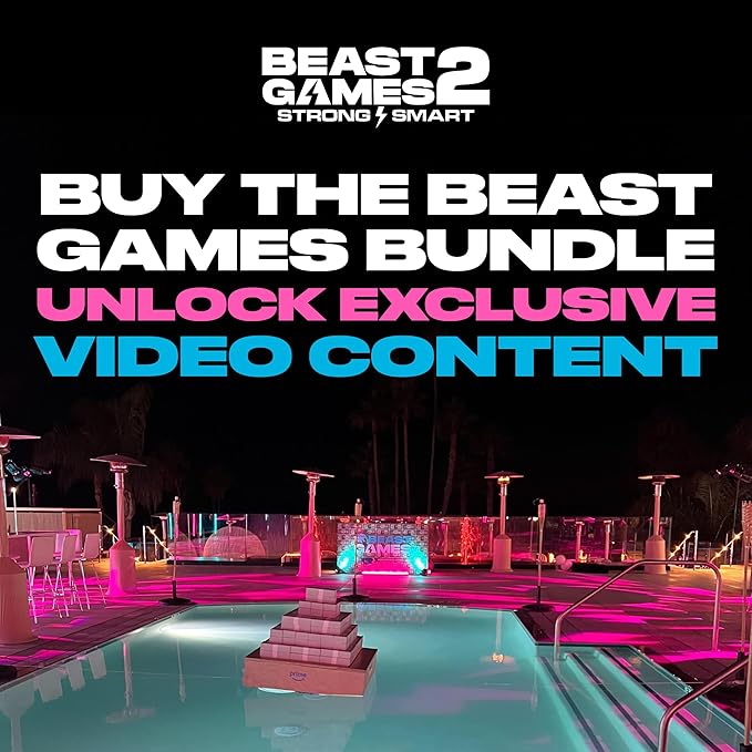 Feastables Beast Games Season 2 Snack Bundle 10 Count MrBeast Chocolate Bars &amp Cups Protein Milk Hydration Drink &amp Beef Jerky