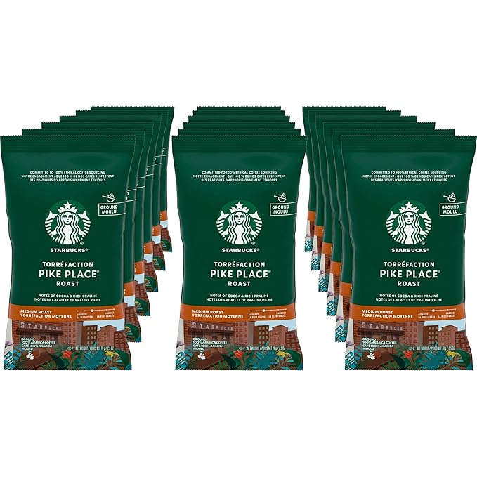 Starbucks SBK12411960 Pike Place Ground Coffee 18 / Box