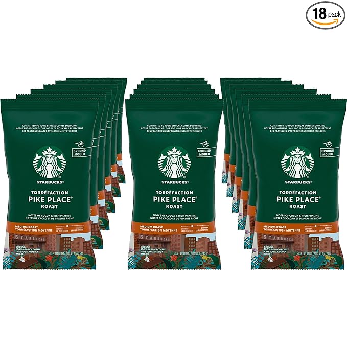 Starbucks SBK12411960 Pike Place Ground Coffee 18 / Box