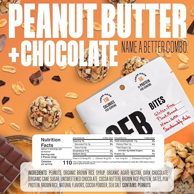 The GFB Variety Pack Protein Bites - Gluten Free Plant Based Non GMO Sustainably Made – Ridiculously Tasty Healthy Vegan Protein Energy Balls 4 oz (4 Count)