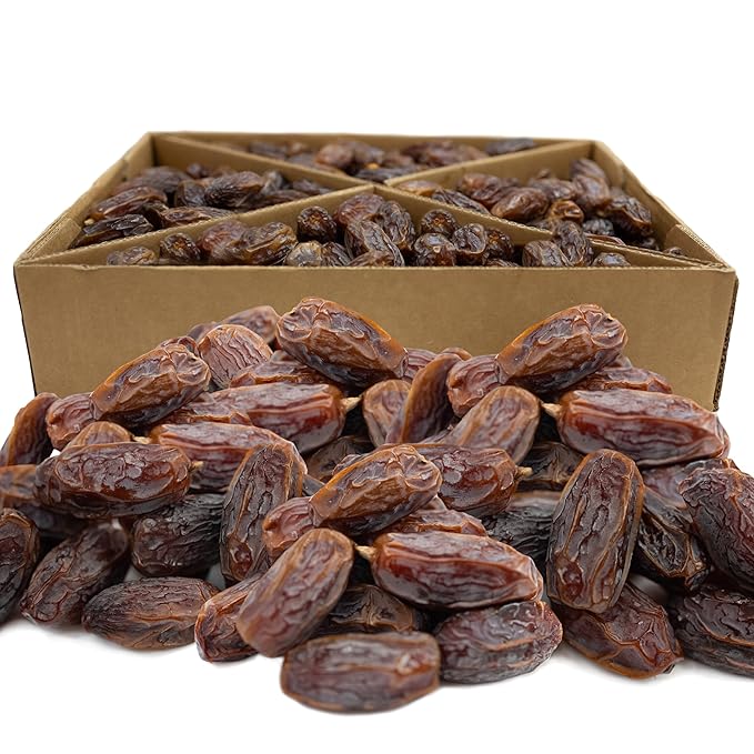 Anna and Sarah 11 Lbs Organic Jumbo Medjool Dates Kosher No Sugar Added Natural Dried Dates in Box 160 Oz