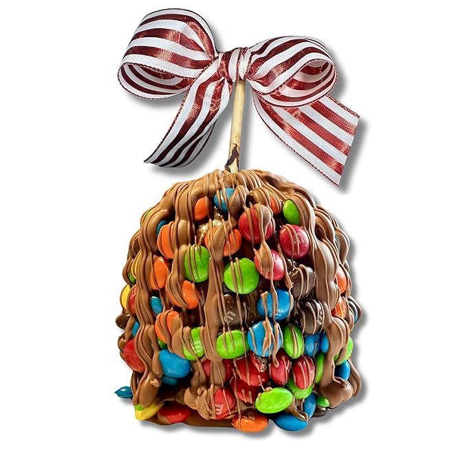 TV's Deli &amp Diner Gourmet Jumbo Caramel Apple | Caramel Candy Buttons &amp Milk Chocolate | Handmade &amp Freshly Prepared (Candy Buttons &amp Milk Chocolate)