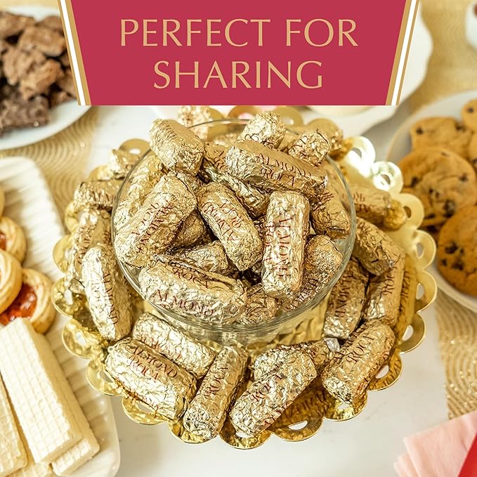 Brown &amp Haley Almond ROCA The Original Buttercrunch Toffee with Almonds Canister - Individually Wrapped Chocolate for Holiday Gift Basket - Gluten Free Kosher Chocolate Candy for Sharing 42oz Pac