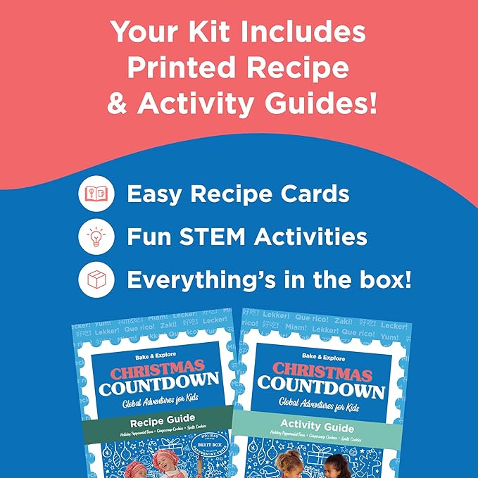 BāKIT Box Holiday Peppermint Trees Kit for Kids | DIY Christmas Cookie Decorating Kit | Fun Gingerbread House Alternative Great Gift for Boys and Girls